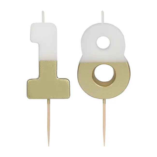 Milestone Candle 18 gold/white