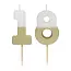 Milestone Candle 18 gold/white