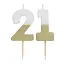 Milestone Candle 21 gold/white