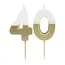 Milestone Kerze 40 gold/white