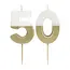 Milestone Kerze 50 gold/white