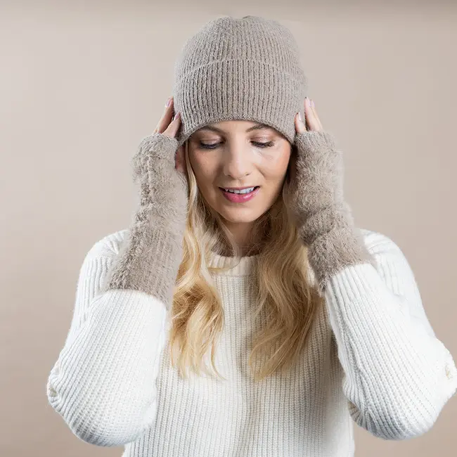Hat Woolmix Fleece lined fawn