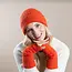 Hat Woolmix Fleece lined orange
