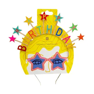 Talking Tables Birthday Headband Rainbow Star Happy Birthday