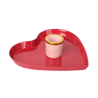 Talking Tables Candle Holder Enamel Heart