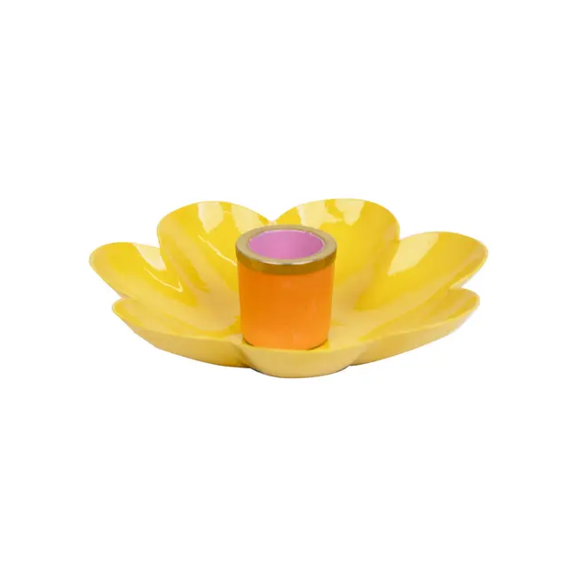 Candle Holder Enamel Flower assorti