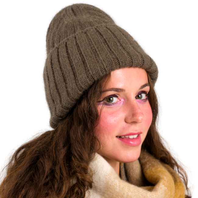 Mütze Woolmix Angora olive