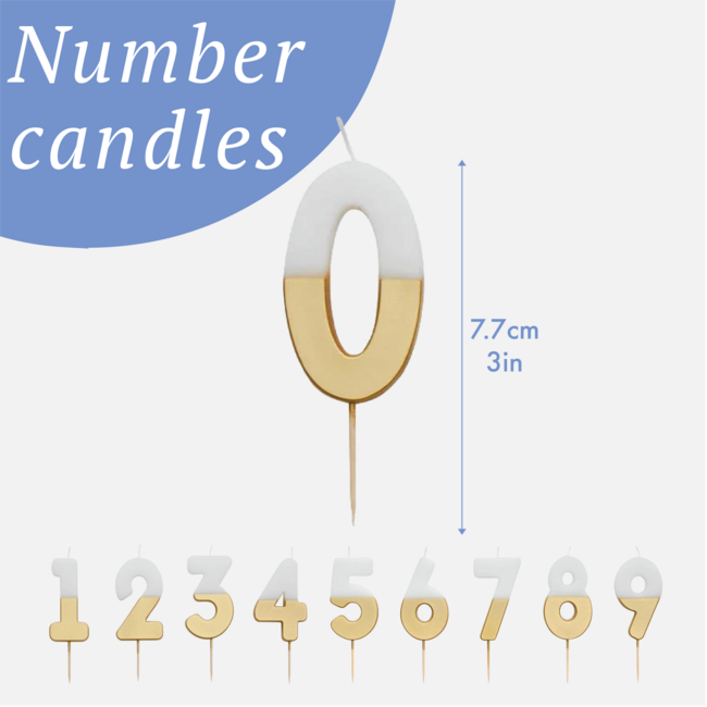 Candle 0 white/gold