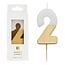 Candle 2 white/gold