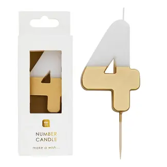 Talking Tables Candle 4 white/gold