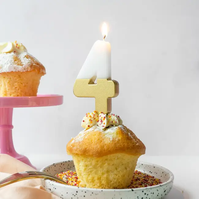 Candle 4 white/gold