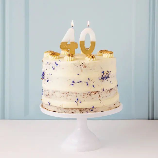 Candle 4 white/gold