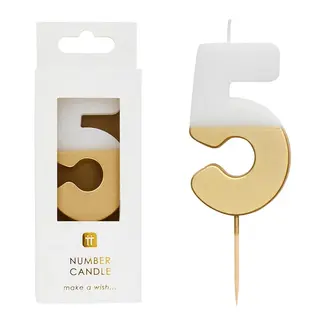 Talking Tables Candle 5 white/gold