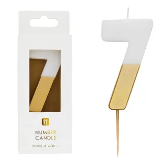 Talking Tables Candle 7 white/gold