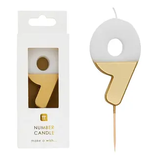 Talking Tables Candle 9 white/gold