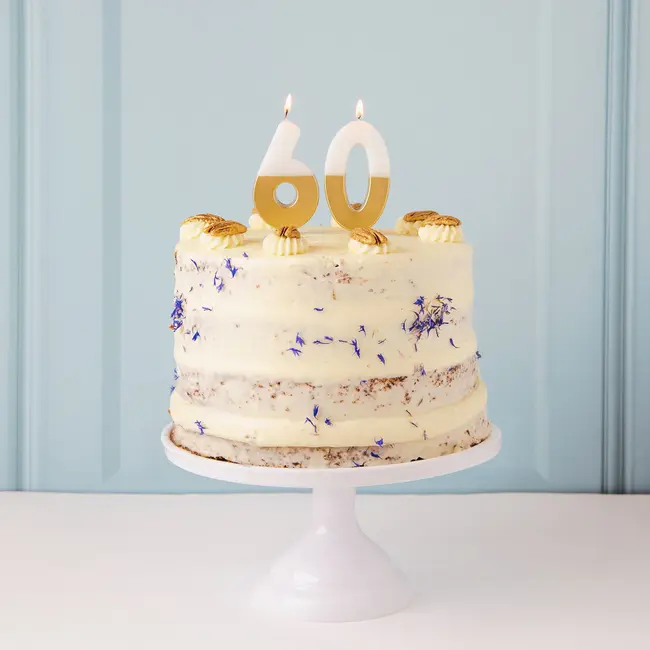Milestone Kerze 60 gold/white