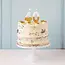 Milestone Kerze 40 gold/white