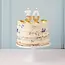 Milestone Candle 30 gold/white