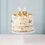Milestone Kerze 16 gold/white