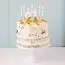 Milestone Kerze 21 gold/white