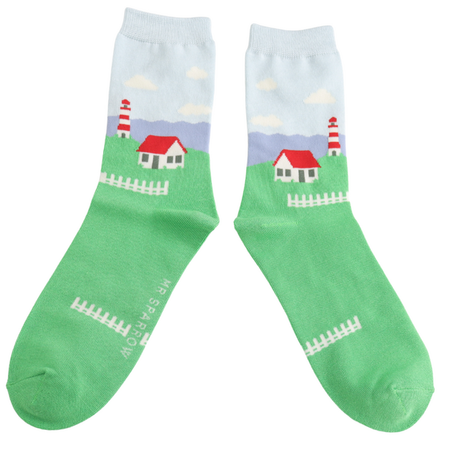 Mens Socks Bamboo By The Sea blue