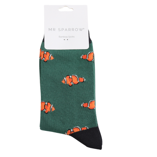 Männer-Socken Bamboo Clownfish green