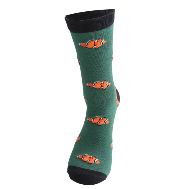 Männer-Socken Bamboo Clownfish green