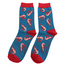 Mens Socks Bamboo Shrimp blue