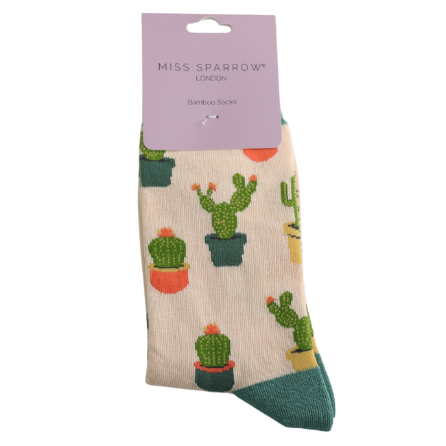 Socken Bamboo Cacti Socks cream