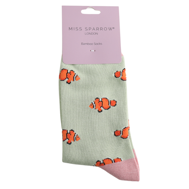 Socken Bamboo Clownfish green