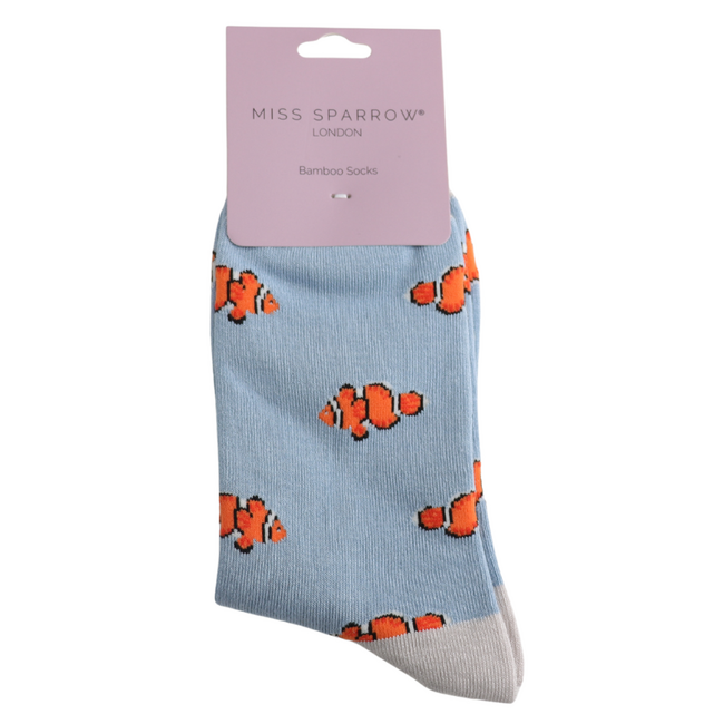 Socken Bamboo Clownfish ice blue