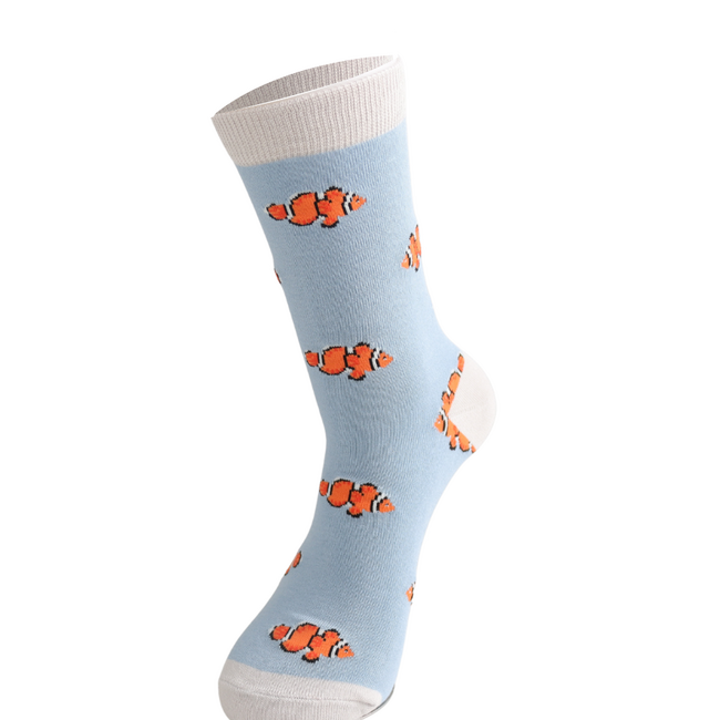 Socks Bamboo Clownfish ice blue