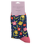 Socks Bamboo Floral Feet navy