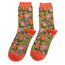 Socken Bamboo Floral Feet olive