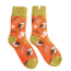Miss Sparrow Socks Winter Woodland burnt orange