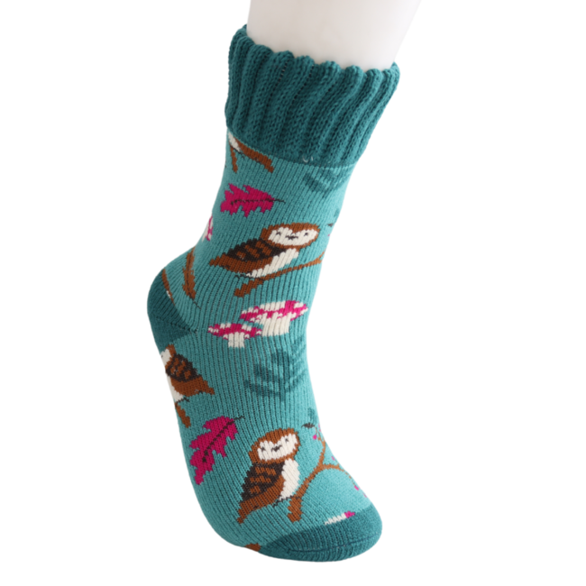 Socks Winter Woodland duck egg
