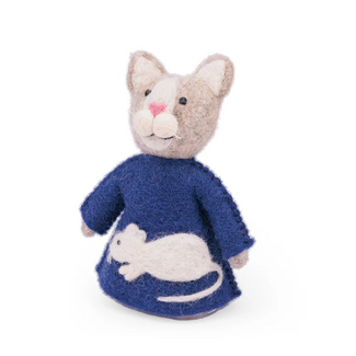 Sjaal met Verhaal Felt Decoration Kat met Muis