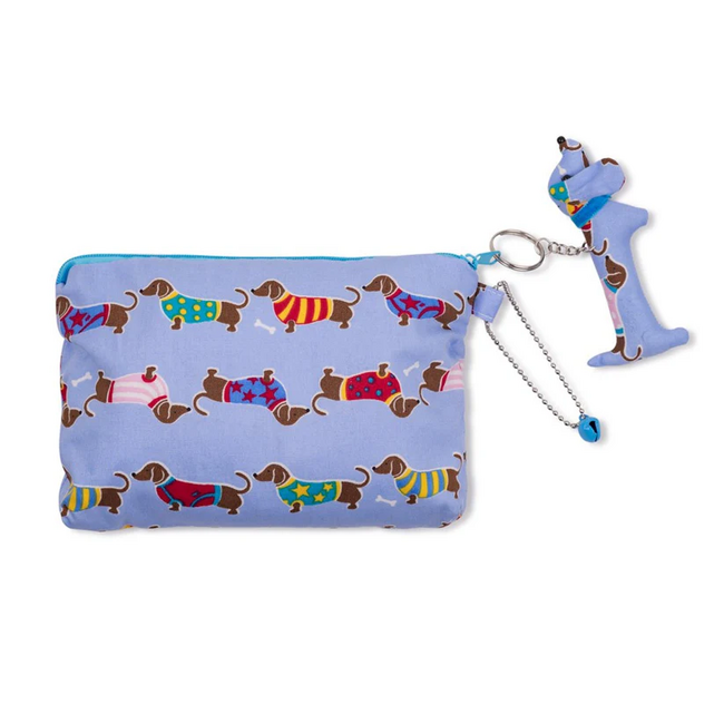 Tote Bag Sausage Dog light blue