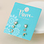 Gold plated Stud Set of 3 Star, Moon and Crystal golden