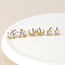 Gold plated Stud Set of 3 Star, Moon and Crystal golden