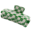 Red Cuckoo Hair Claw Clip Green Checks