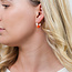 14k gold plated stainless steel Earrings Hoop Heart orange mix