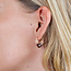 14k gold plated stainless steel Earrings Hoop Heart taupe mix
