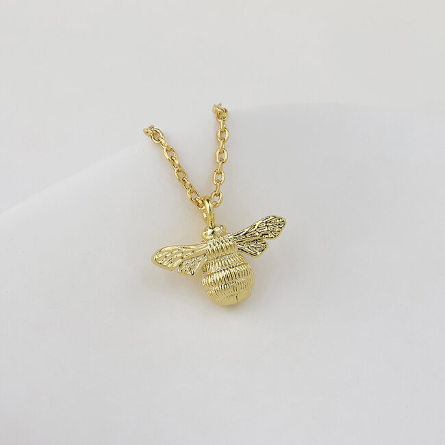 Gold plated Necklace Honey Bee