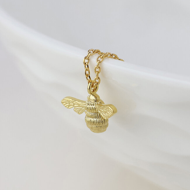 Gold plated Necklace Honey Bee