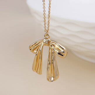 POM Gold plated Necklace Colette polished Bow