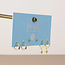 Gold plated Earring Set of 3 Crystals blue and purple