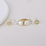 Gold plated Earring Set of 3 Tiffany Squares and Pearls