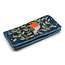 POM Jewellery Roll Velvet Embroidered Robin & Holly blue