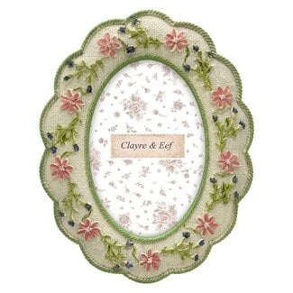 Clayre & Eef Bilderrahmen Flowers oval